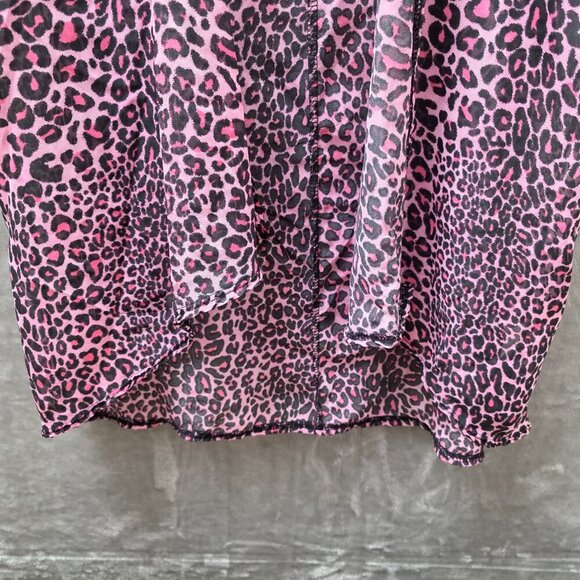LuLaRoe Sheer Pink Cheetah Print Kimono Cardigan – Size 3 - Picture 5 of 11